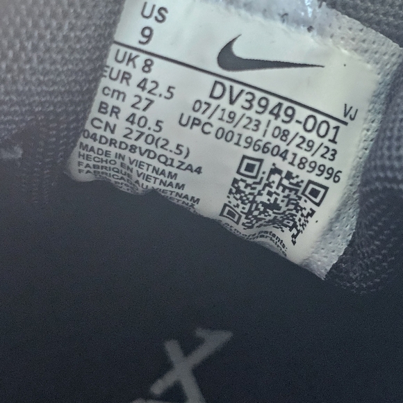 Nike MENS Free Metcon 6 Training Shoes Black Preowned Size 9 FJ7126 - Picture 8 of 8